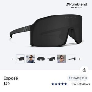 Exposé Men’s Polarized Shield Sunglasses - Black